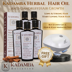 Buy 5 Kadamba Hair Oil Get a Hair & Scalp Massager Free