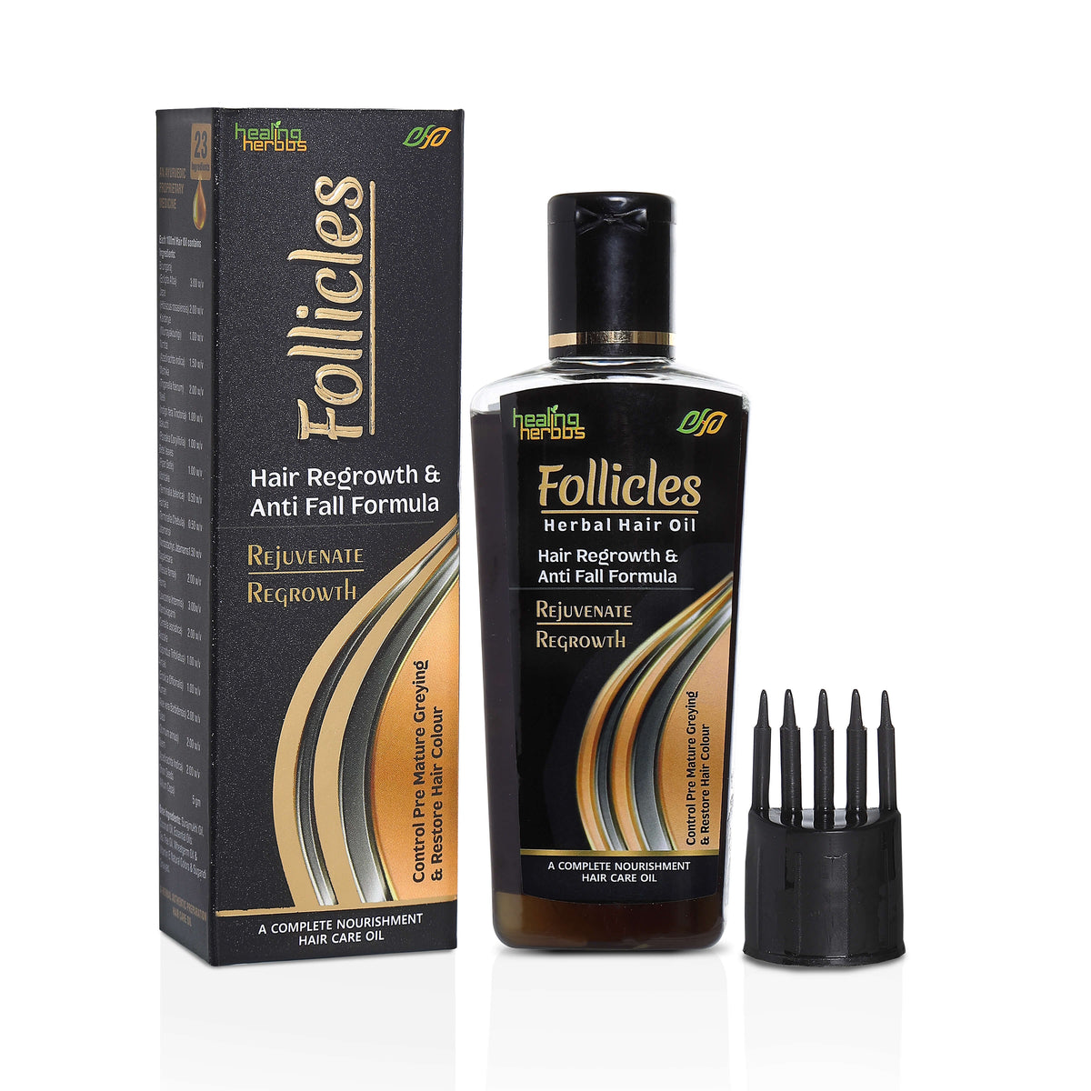 Follicles Herbal Hair Oil - Anti Hair Fall & Hair Growth Formula - Anti-Dandruff & Scalp Repair - 100 ml